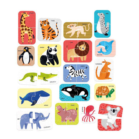 Puzzle banan panda dzikie zwierzęta zabawki edukacyjne 18m+.