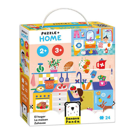 Puzzle banan panda domowe zabawki edukacyjne 24 kawałki kartonu.
