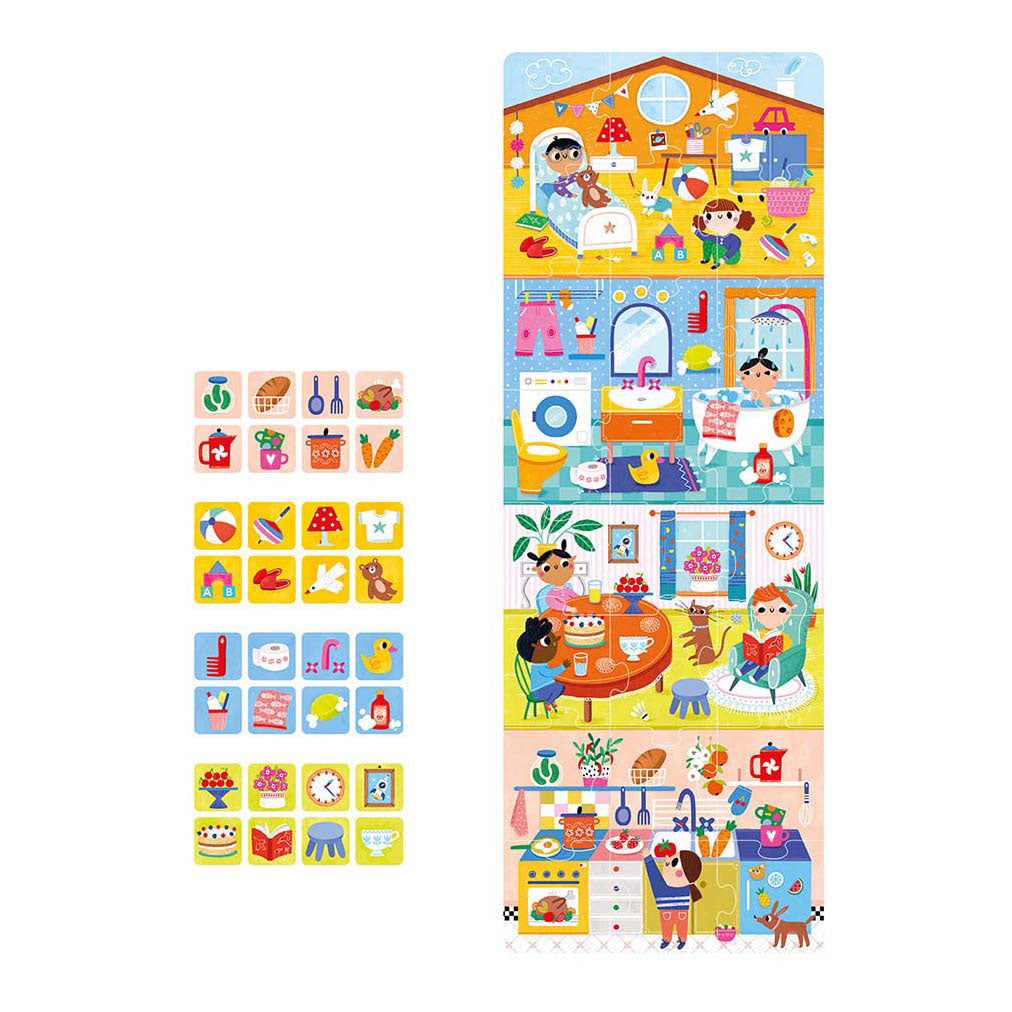 Puzzle banan panda domowe zabawki edukacyjne 24 kawałki kartonu.