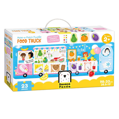 Panda bananowa - dopasuj puzzle do food trucka - 23 szt.