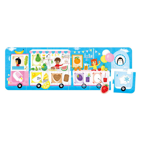 Panda bananowa - dopasuj puzzle do food trucka - 23 szt.