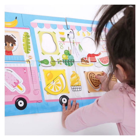 Panda bananowa - dopasuj puzzle do food trucka - 23 szt.