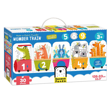 Panda bananowa - ułóż puzzle pasujące do pociągu - 30 szt.
