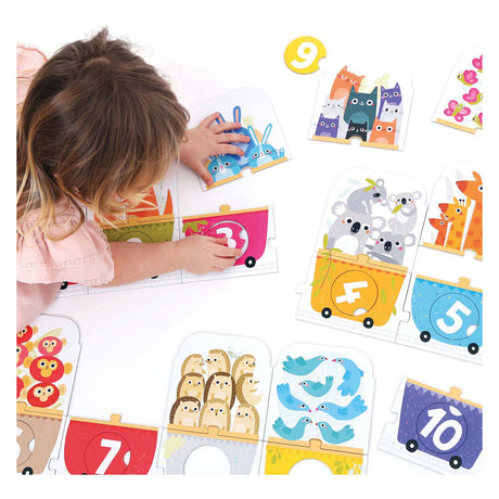 Panda bananowa - ułóż puzzle pasujące do pociągu - 30 szt.