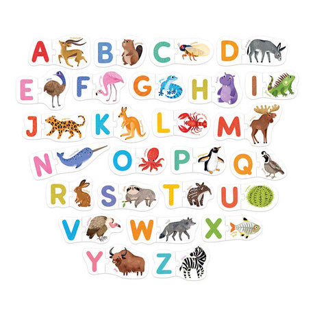Panda bananowa - puzzle z literami - 26 elementów.