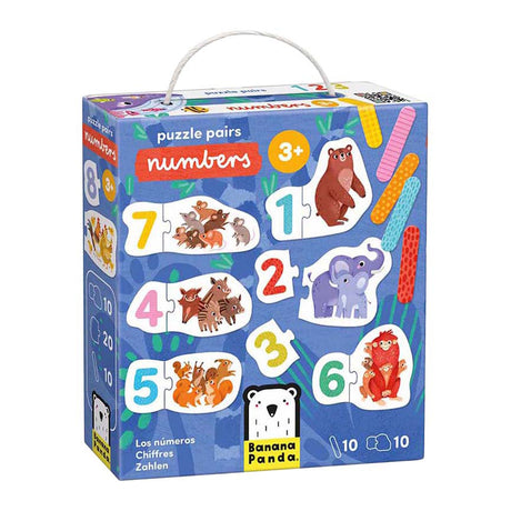 Panda bananowa - puzzle z numerkami - 20 sztuk.