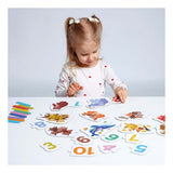 Panda bananowa - puzzle z numerkami - 20 sztuk.