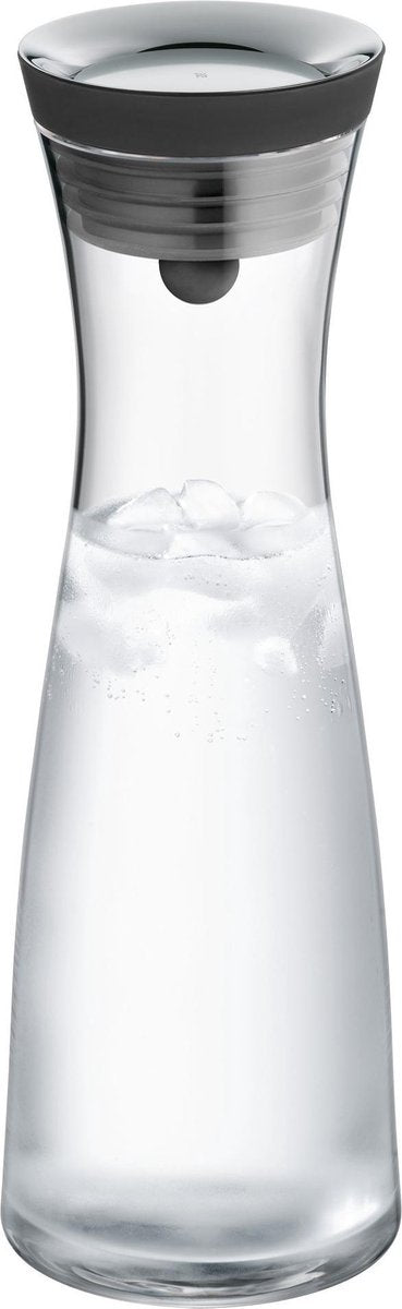 WMF basic - karafka na wodę - 1,0l - czarna - niekapiąca - pasuje do drzwi lodówki