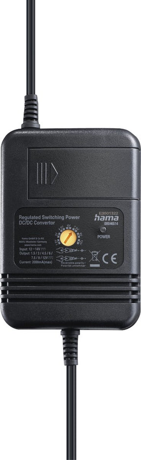 Zasilacz Hama do samochodu regulowany 2000mA 24W max. 12v st. 8 adapterów