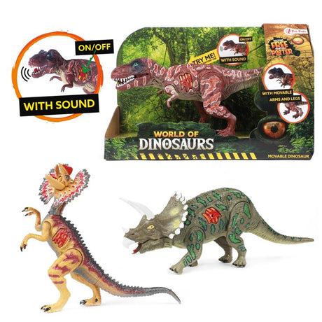 Toi-zabawki toi zabawki świat dinozaurów ruchomy dinozaur z dźwiękiem