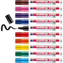 Marker permanentny edding 3300 zakres kolorów 1-5 mm 10 sztuk