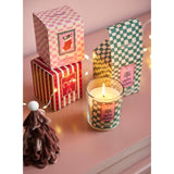 Decoris geurkaars wax ø8,4x10.2cm zuurstock stocking cadeau maretak