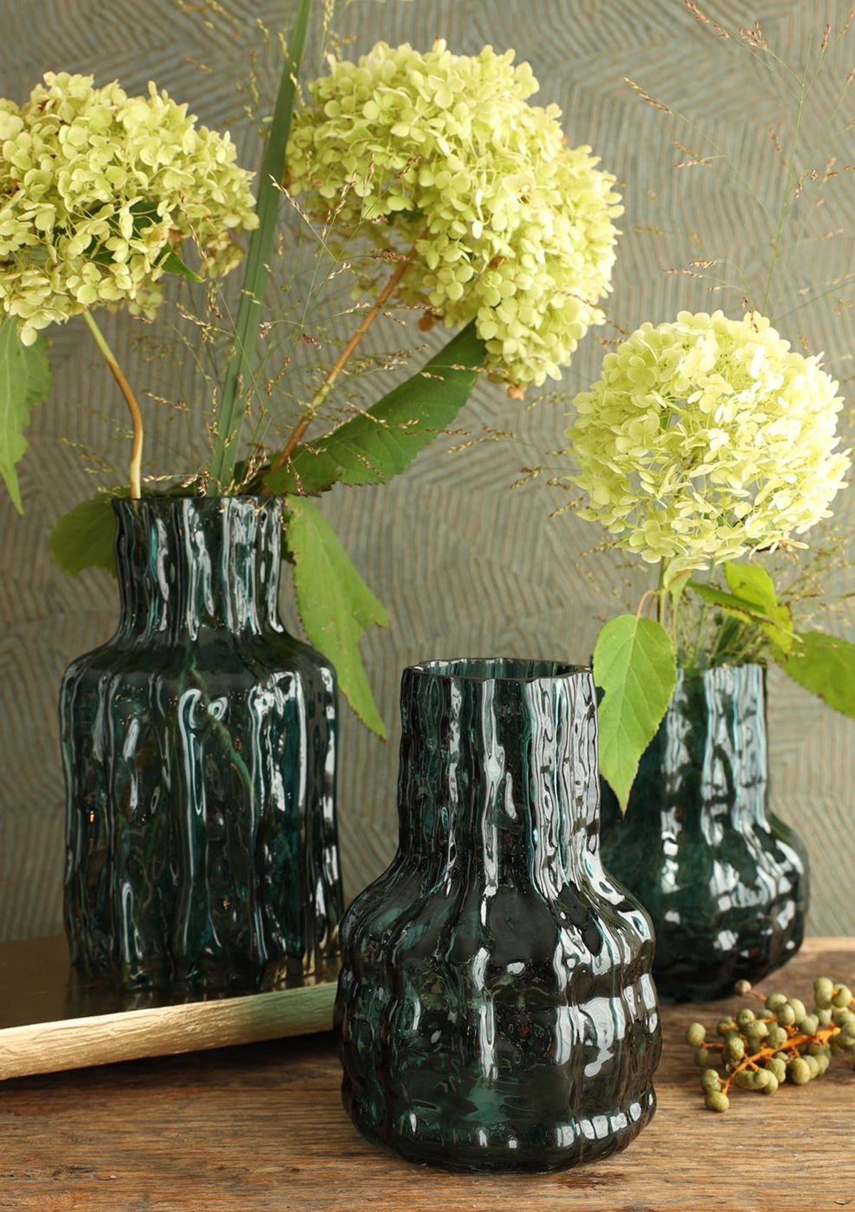 Ideas 4 seasons vaas morgan glas ø14 h.18 cm groen