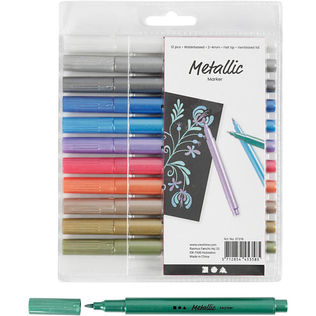 Firma Creativ https: www.cchobby.nl marker-metaliczny-grubość-2-4-mm-metallic-colors-12-piece-1-box