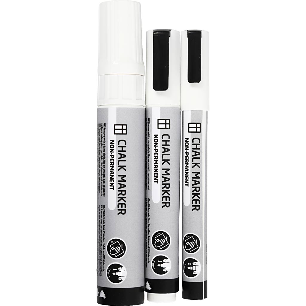 Creativ Company Chalkstifts White, 3.