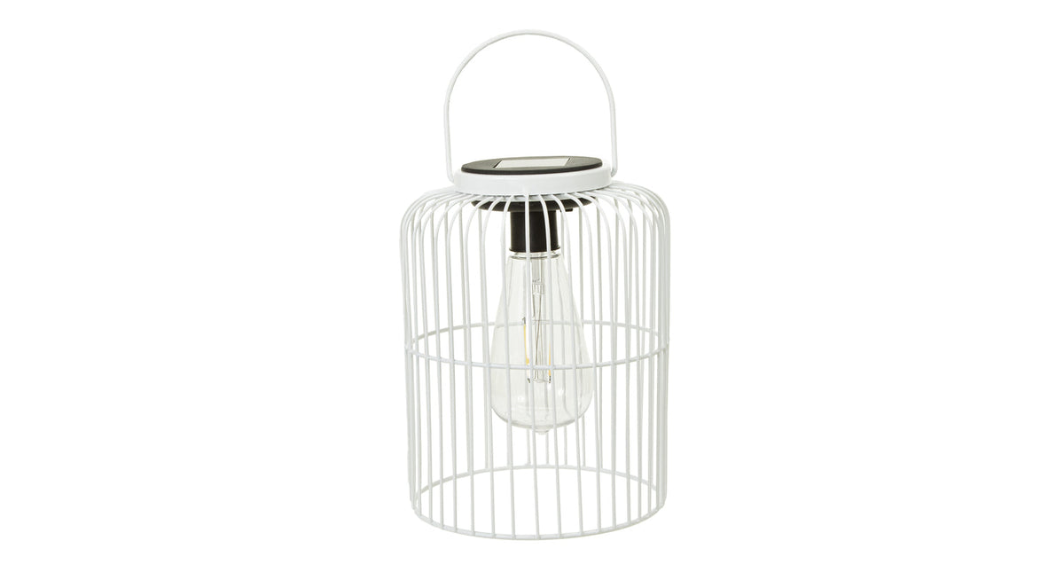 Pc. 1 solar lantern white ø 15x20.5 cm