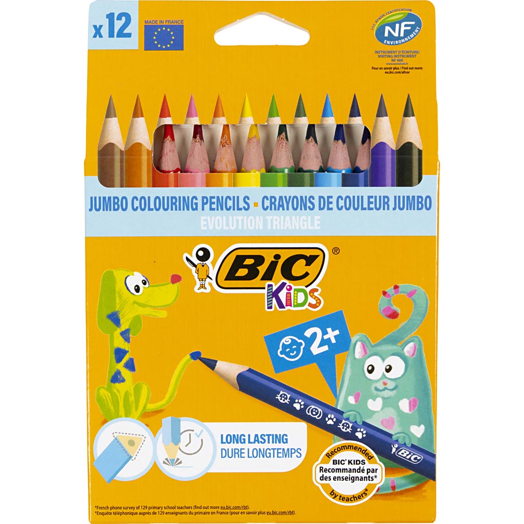 Bic https: www.cchobby.nl -kolorowe-ołówki-ewolucyjne-l-14-cm-wkład-5-mm-różne-kolory-12-części-1-pudełko