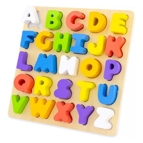 Drewniane puzzle z alfabetem Ulysse 26 elementów