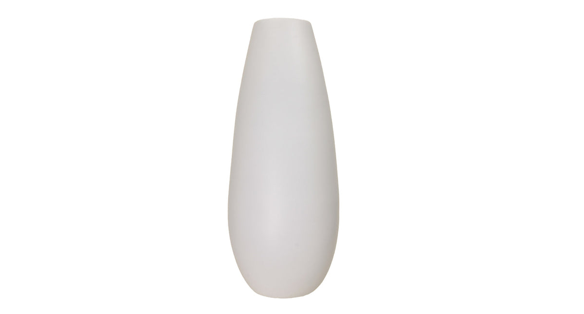 Spun bamboo vase matt white ø 18 x h 43 cm
