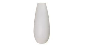 Spun bamboo vase matt white ø 18 x h 43 cm
