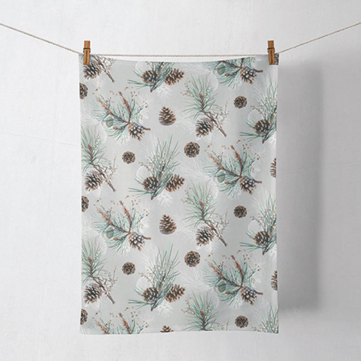Ambiente keukendoek pine cone all over-50x70cm -100% katoen