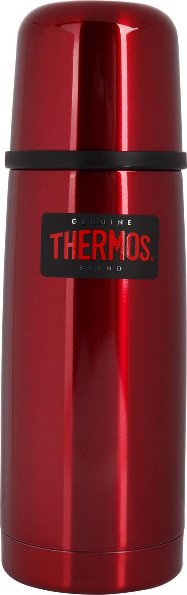 Termos izolowana butelka fbb 0,35l czerwona zakrętka śr.6xwys.24cm