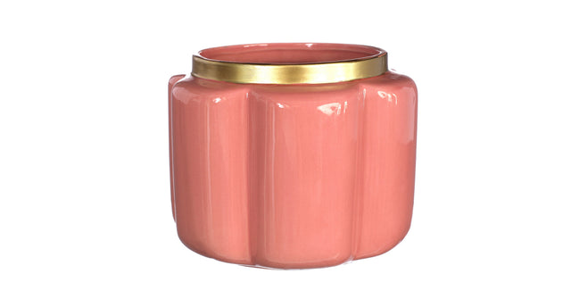 Pouff pot aardewerk ø17,6 h.13,7 cm terra roze