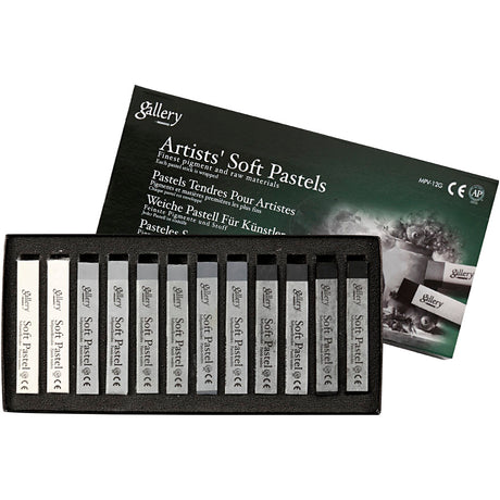 Creativ Company Gallery Soft Pastel Set Black White Harmonie, 12..