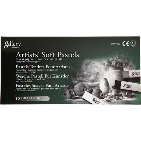 Creativ Company Gallery Soft Pastel Set Black White Harmonie, 12..