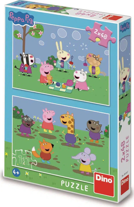 Puzzle Dinotoys - Świnka Peppa i jej przyjaciele - 2 x 48 elementów