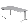 Młotek biurkowy narożny Bacha vbs82 5 melamina 200x120cm szary