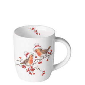 Kubek Ambiente 0,2l Christmas Robins biały