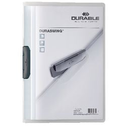 Folder klipsowy duraswing z trwałego plastiku a4 220x306mm przezroczysty grafit