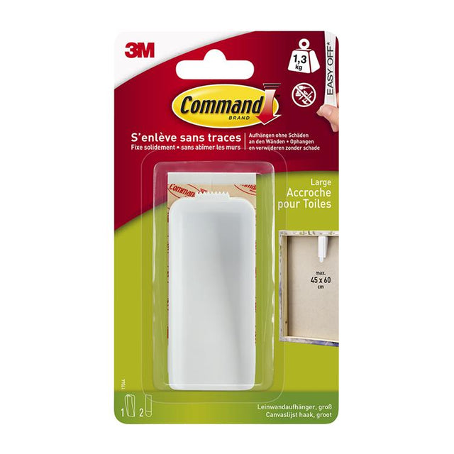3m 1060675 - wieszak na płótno Command, duży biały 1hk + 2s op | 6 sztuk