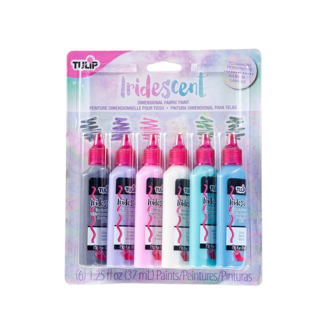 Tulipan • Farba do tekstyliów 3D 37ml opalizująca 6 szt.