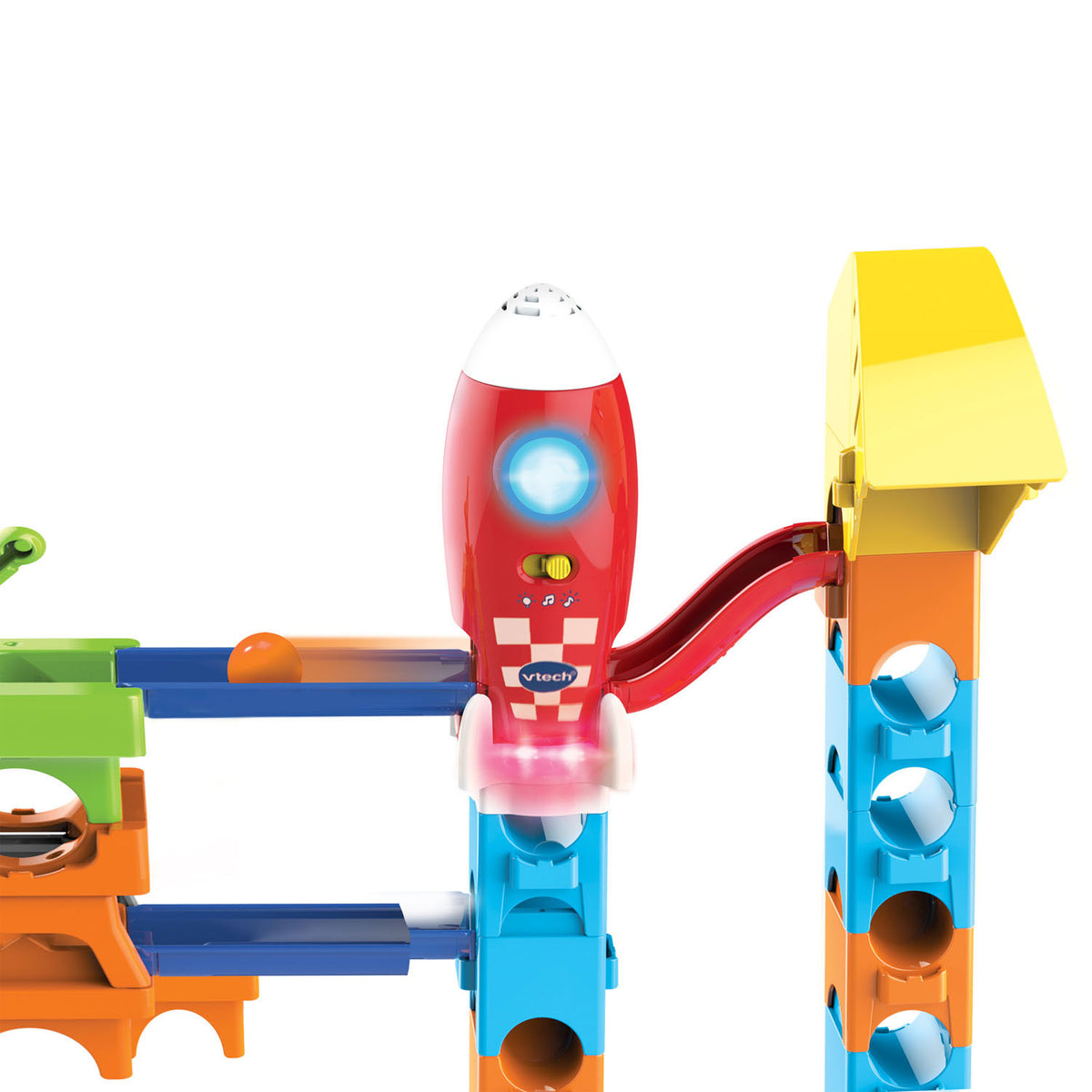 Zestaw rakiet marmurowych Vtech, elektroniczny tor marmurowy M100e - 79 części - w tym. 10 kulek z efektami świetlnymi i dźwiękowymi - prezent - zabawki od 3 do 12 lat
