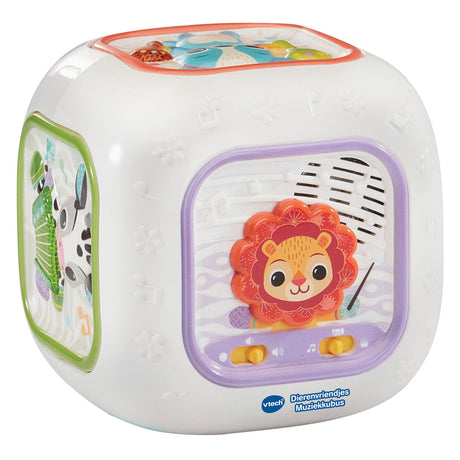 Kostka muzyczna Vtech Animal Friends - zabawki edukacyjne - ponad 80 melodii, piosenek, dźwięków i wyrażeń - zabawki od 3 miesiąca życia
