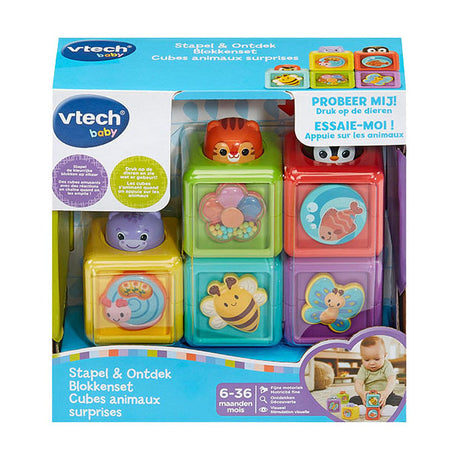 Stos Vtech i odkrywanie zestawu bloków
