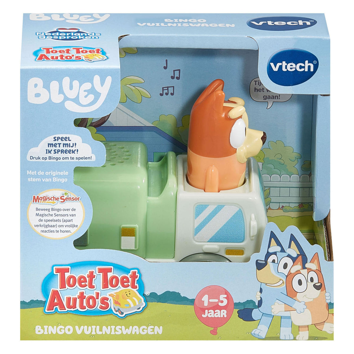Vtech toot toot samochody bluey - śmieciarka bingo