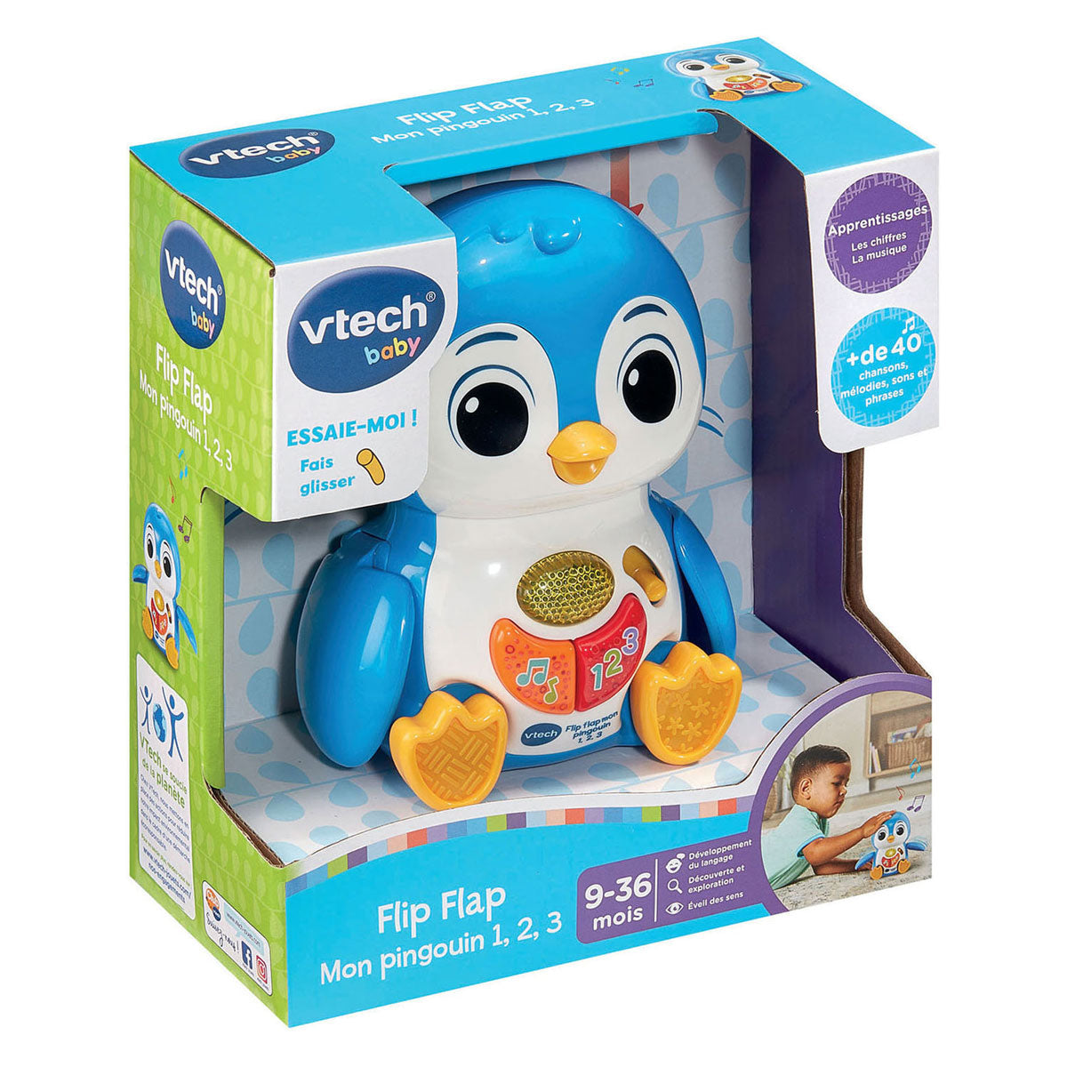 Pingwinek Vtech Baby z klapką 1-2-3