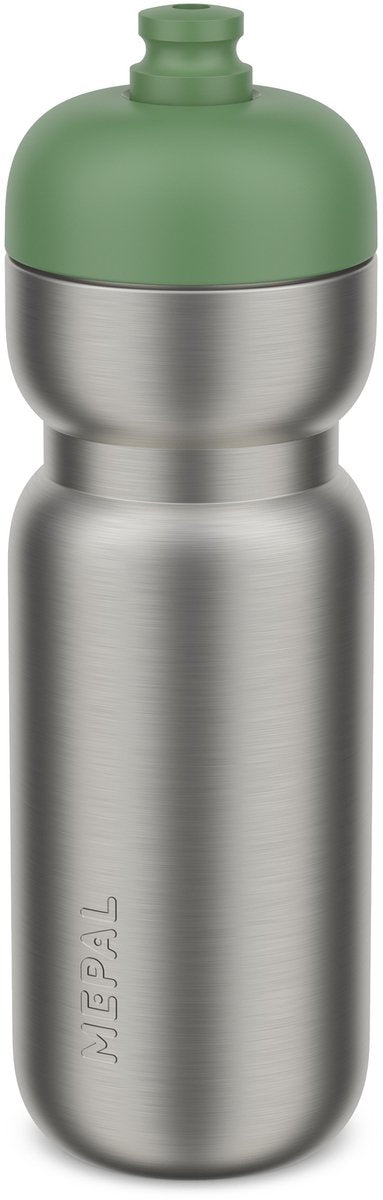 Butelka sportowa Mepal ze stali nierdzewnej typu pull - 800 ml - opakowanie. otwieraj i pij - lekka stal nierdzewna - można myć w zmywarce - butelki do picia - zieleń mchu