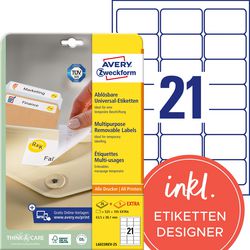 Niemarkowe samoprzylepne etykiety sans marque avery l6023-25 białe