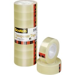 Taśma klejąca Scotch przezroczysta wieża opakowanie 550 19mmx33m 8 rolek