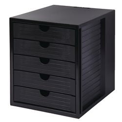 Komoda Han 1450 5 szuflad 27,5x33x32cm czarna
