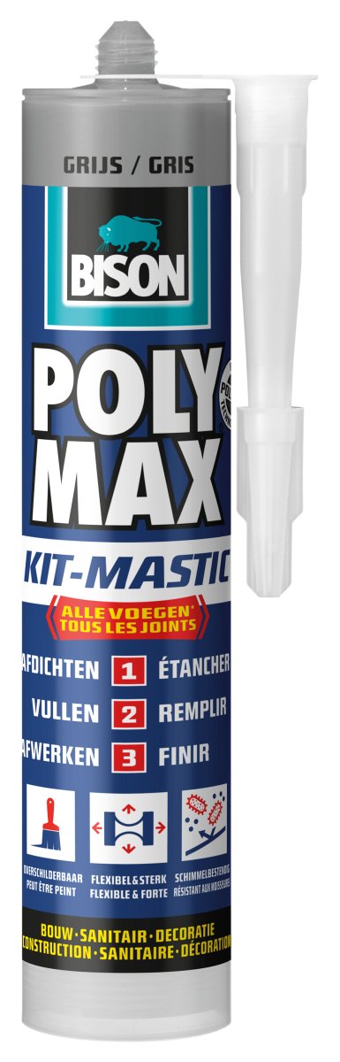 Uszczelniacz Bison Poly Max szary 280ml