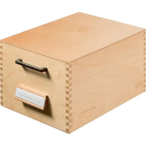 Drewniane pudełko indeksowe na karty A6 19,3 x 25 x 14,4 cm