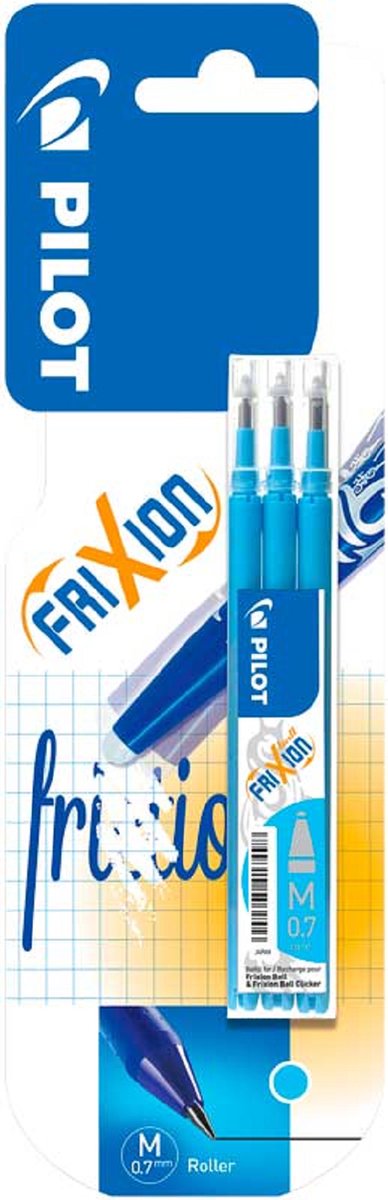Wkłady pilotowe - kulka frixion i zatrzask frixion - jasnoniebieskie 0,7mm - na blistrze