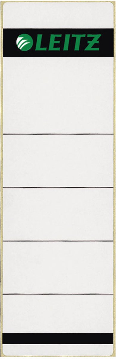 Etykieta grzbietowa Leitz szeroka krótka 62x192mm samoprzylepna szara - 100 sztuk