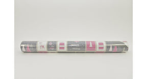 Rol pakpapier ''christmas'' grijs roze 60cm x 40mtr 65gr