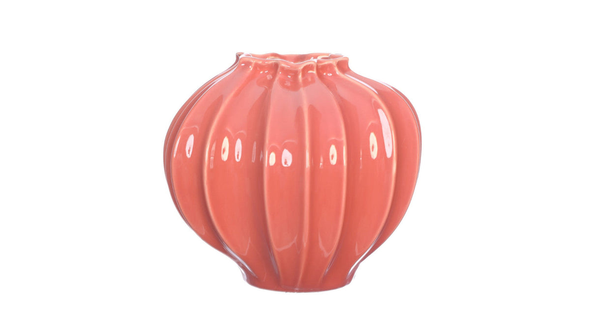 Vaas liva aardewerk ø20 h.20 cm terra roze